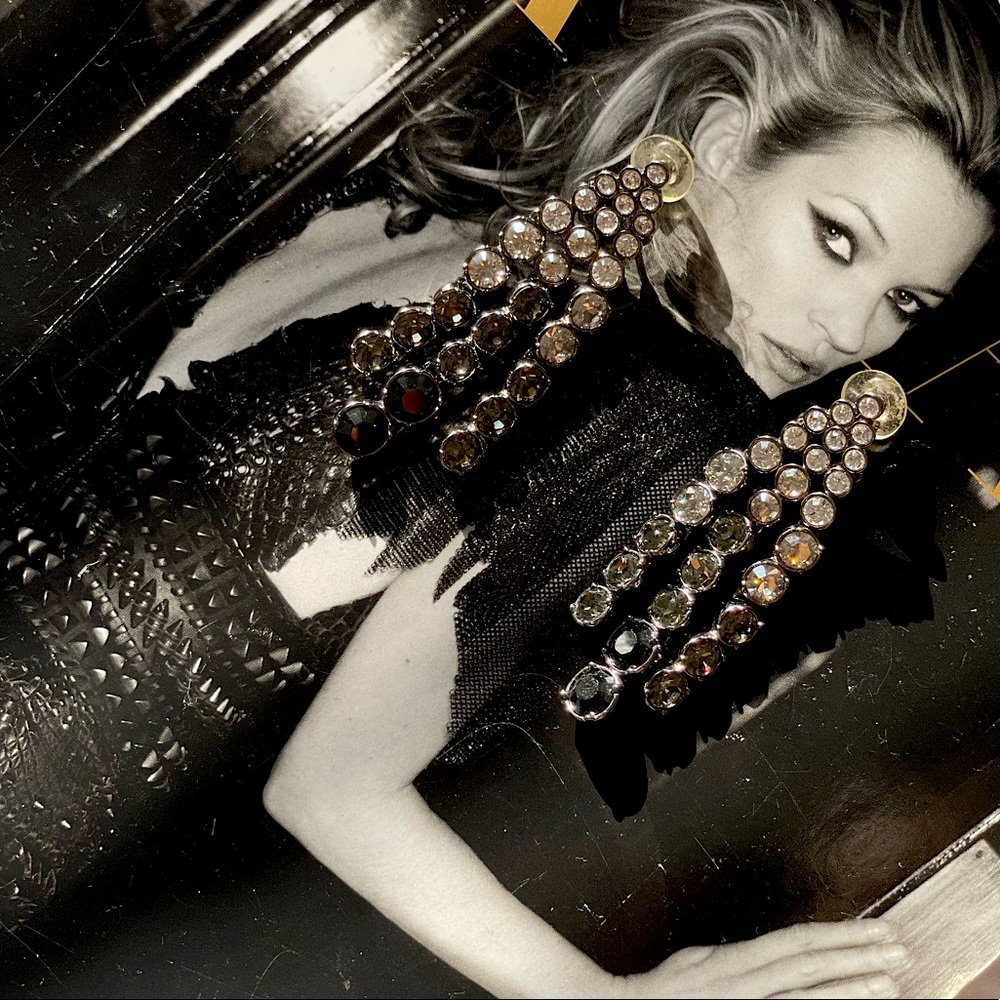 Swarovski Gradient Clip-On Chandelier Earrings
